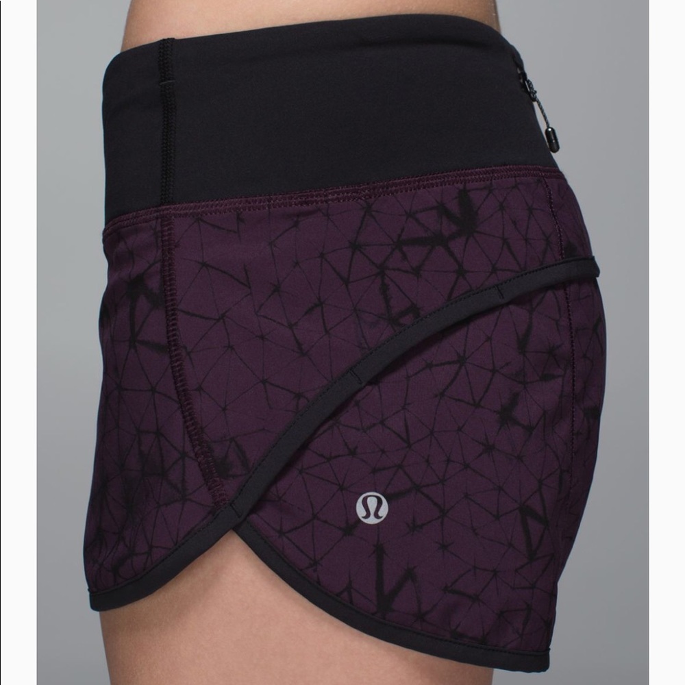 Lululemon Run Speed Shorts, black cherry